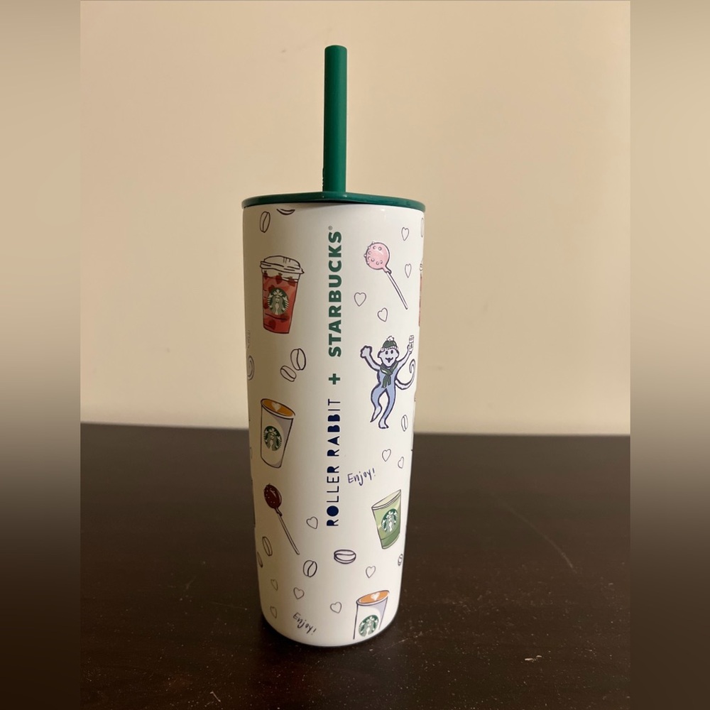 Starbucks X Roller Rabbit Stainless Steel Tumbler Cup Holiday Christmas 2025